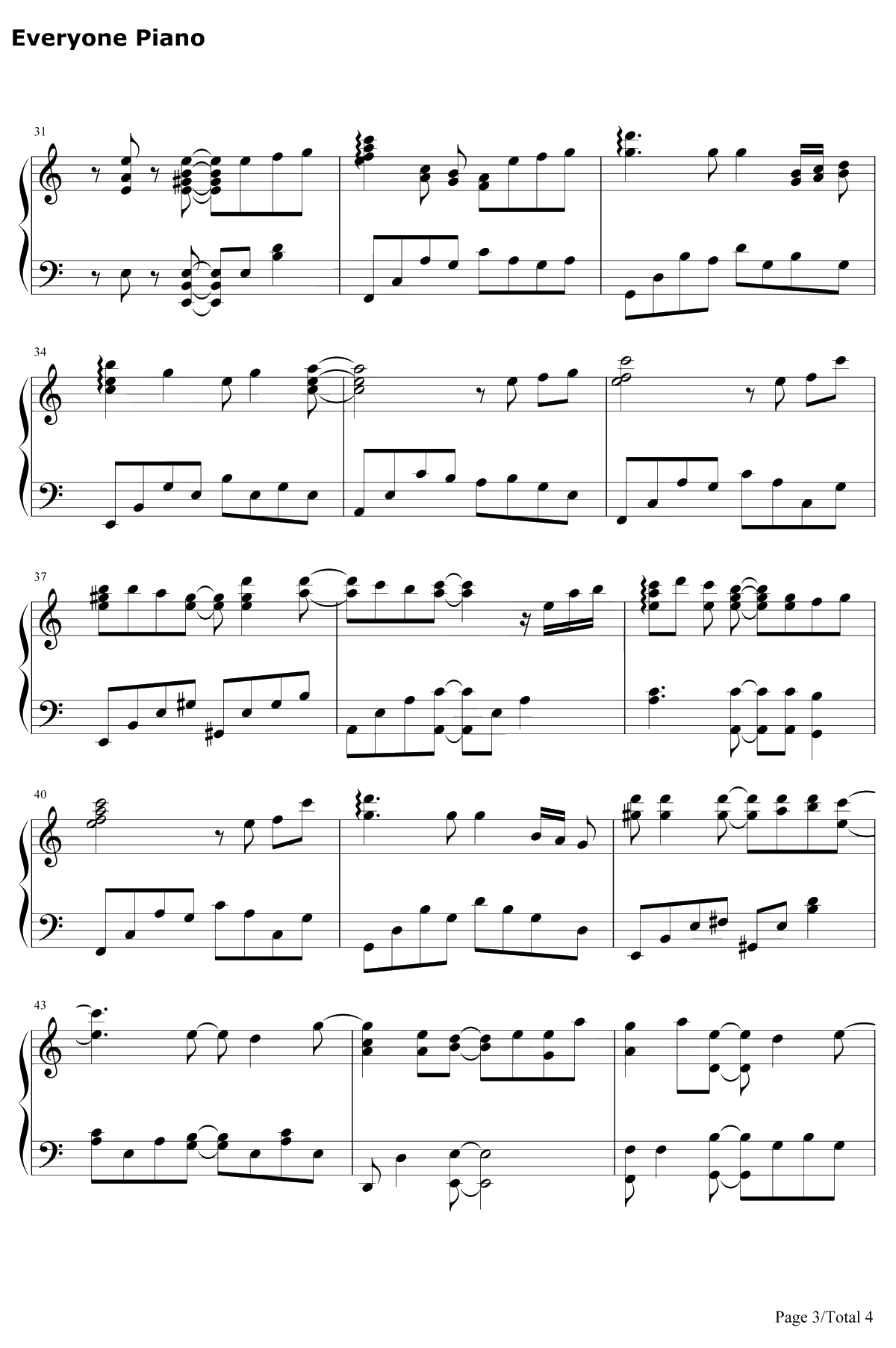 Traveler' stale钢琴谱-riya-ISLANDOP3