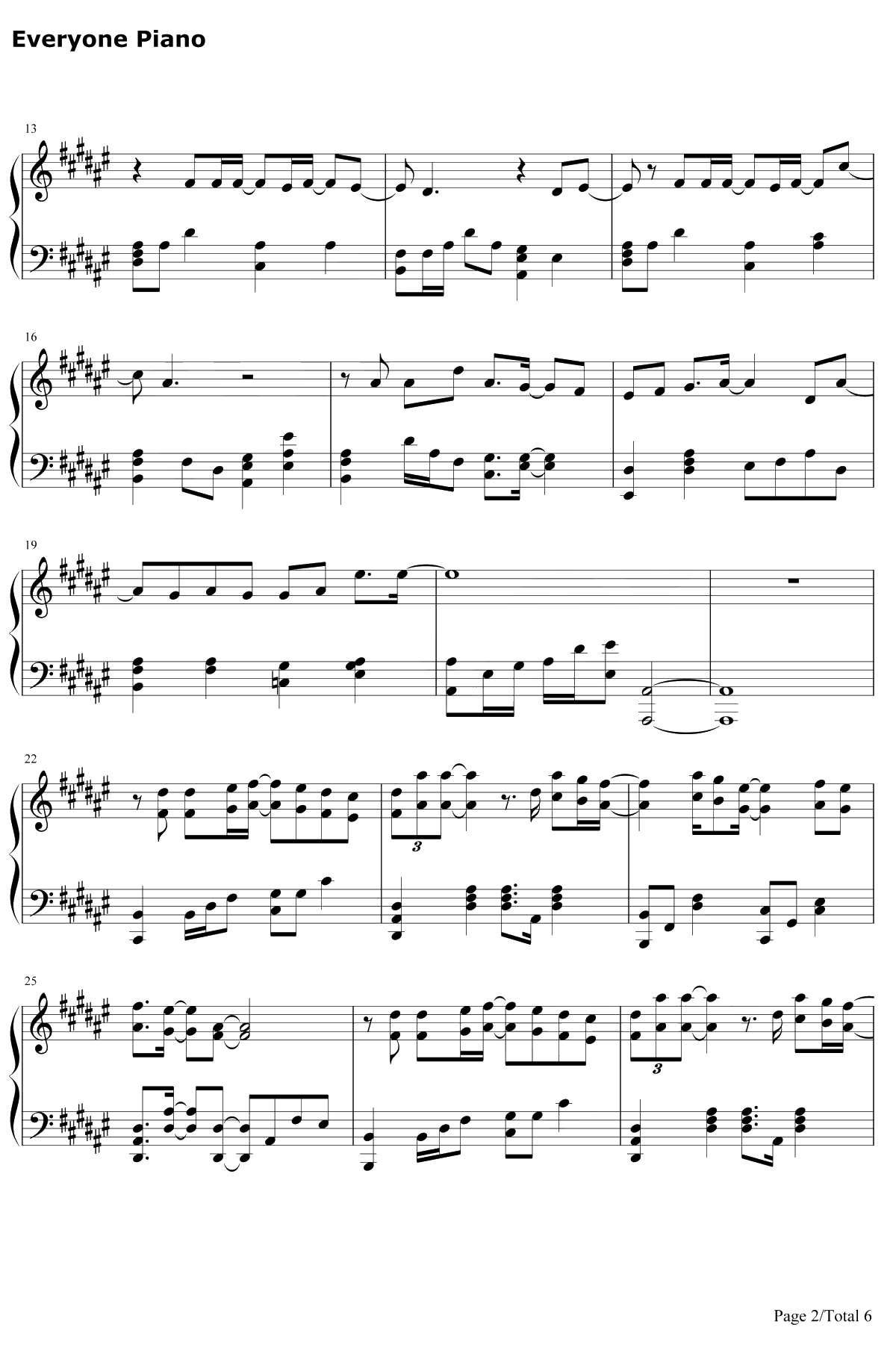 焚情钢琴谱-张信哲-秦时明月片尾曲2