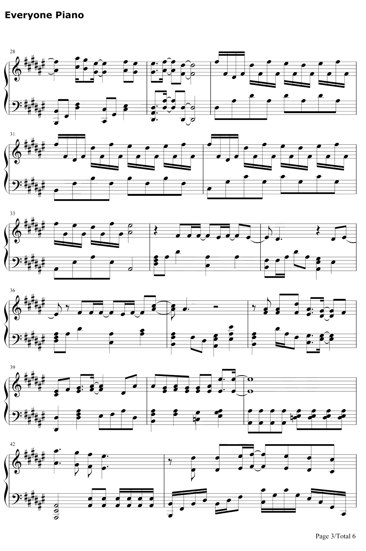 焚情钢琴谱-张信哲-秦时明月片尾曲3