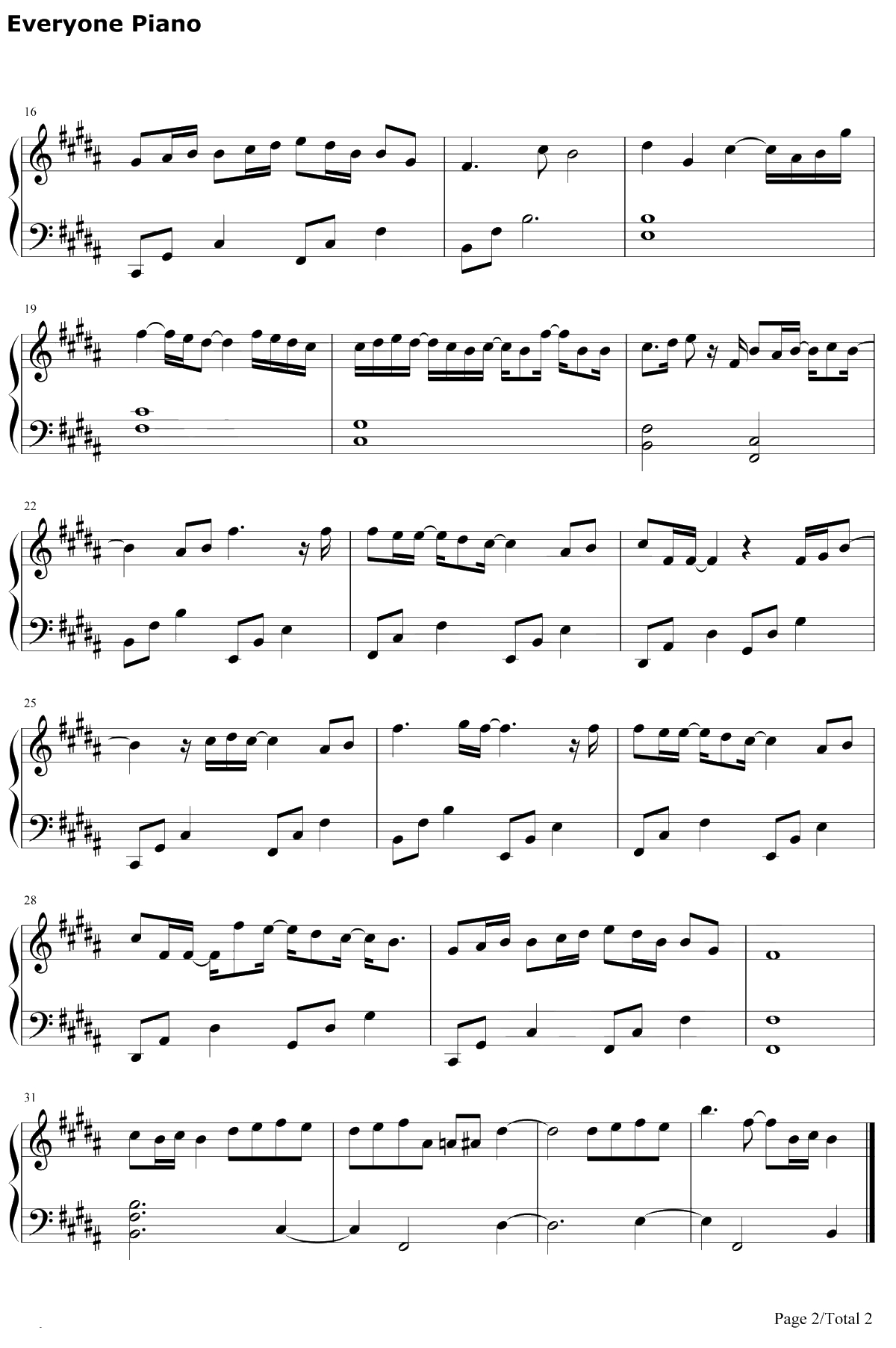 不忧伤的爱钢琴谱-钟汉良-凉生我们可不可以不忧伤片头曲2