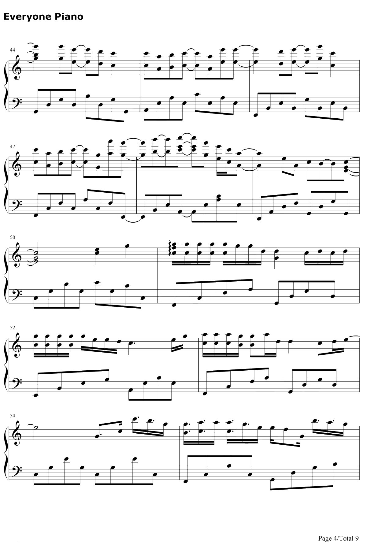 抖音神曲串烧钢琴谱-抖音4