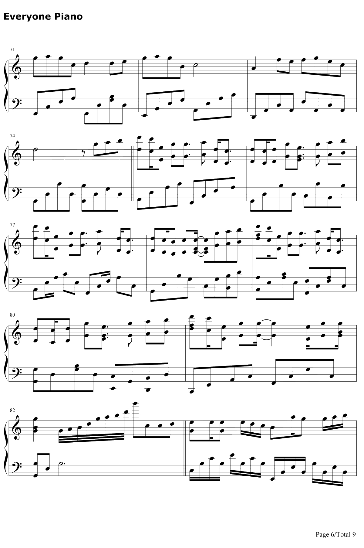 抖音神曲串烧钢琴谱-抖音6