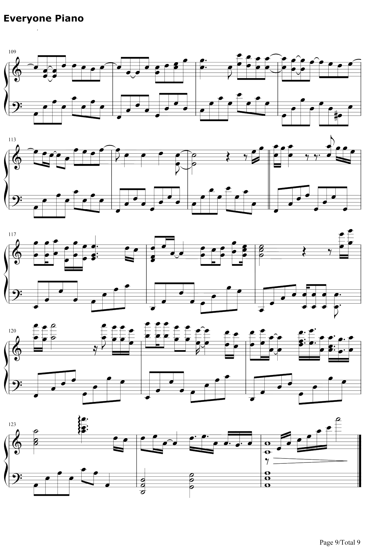 抖音神曲串烧钢琴谱-抖音9