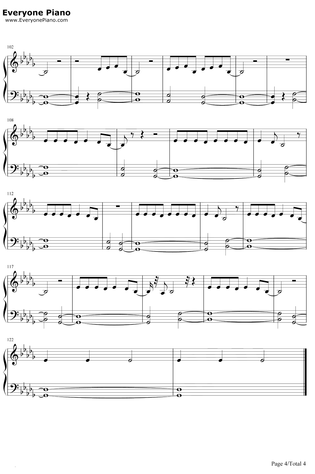 All We Do钢琴谱-OhWonder4