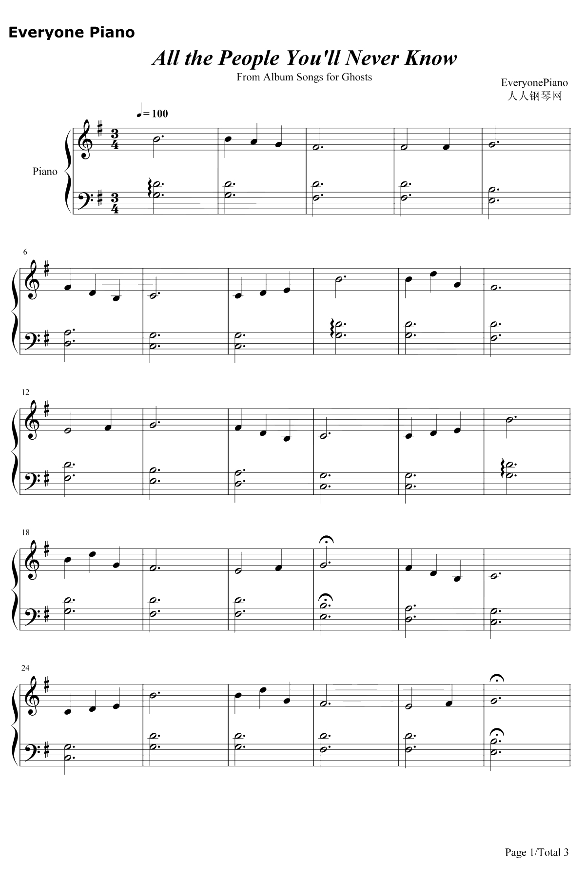 All the People You'll Never Know钢琴谱-CircadianEyes1