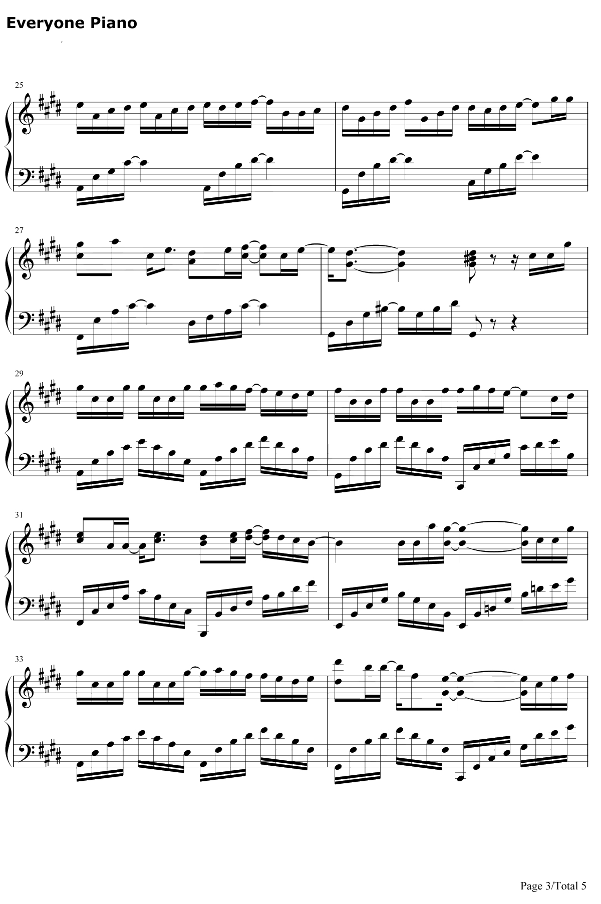 心安理得钢琴谱-王天戈-只是你太粗心大意忽略了我的感受-抖音热歌3