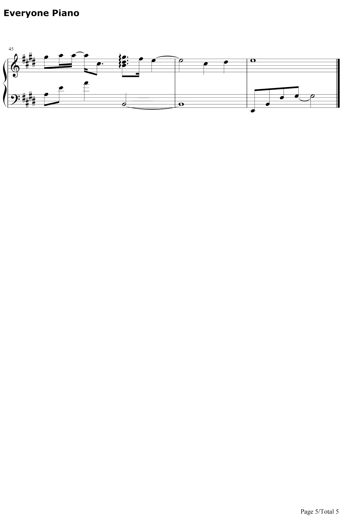 心安理得钢琴谱-王天戈-只是你太粗心大意忽略了我的感受-抖音热歌5