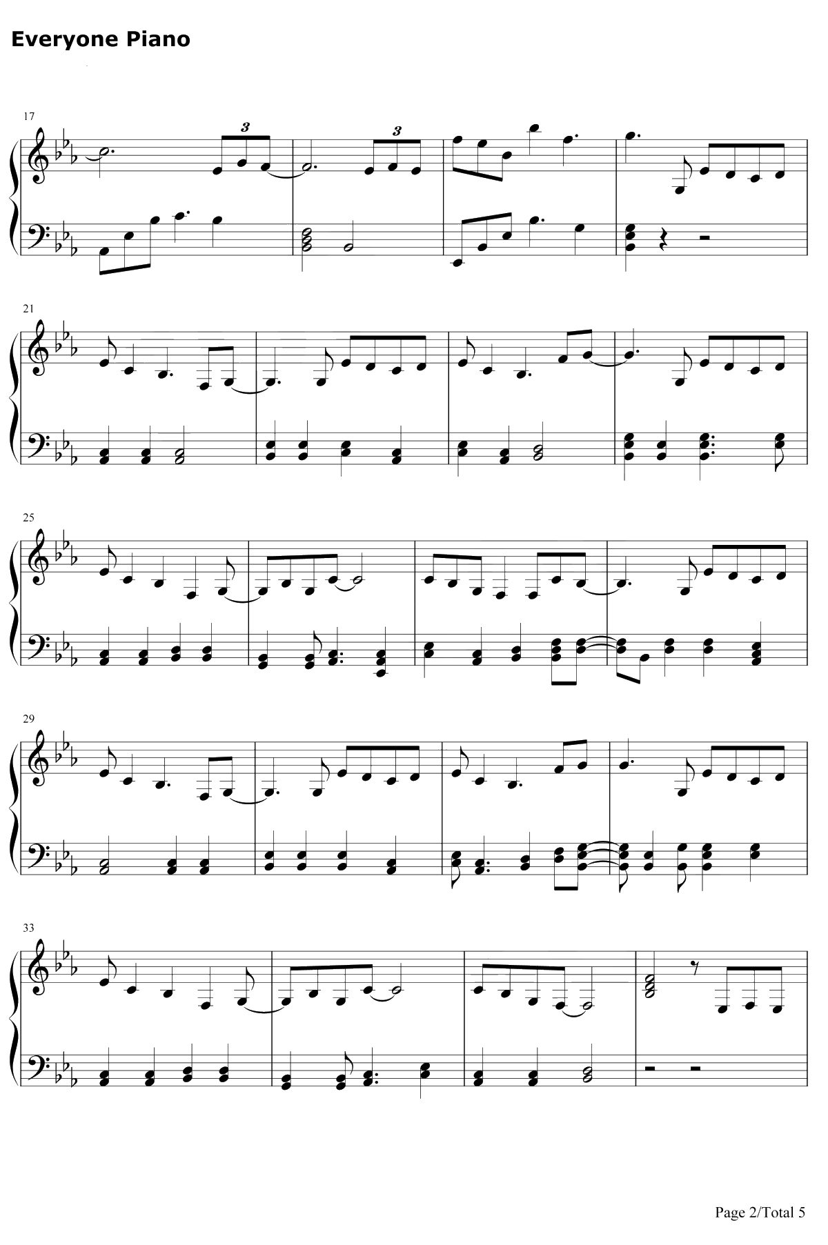 做我自己钢琴谱-王源-献给十八岁2