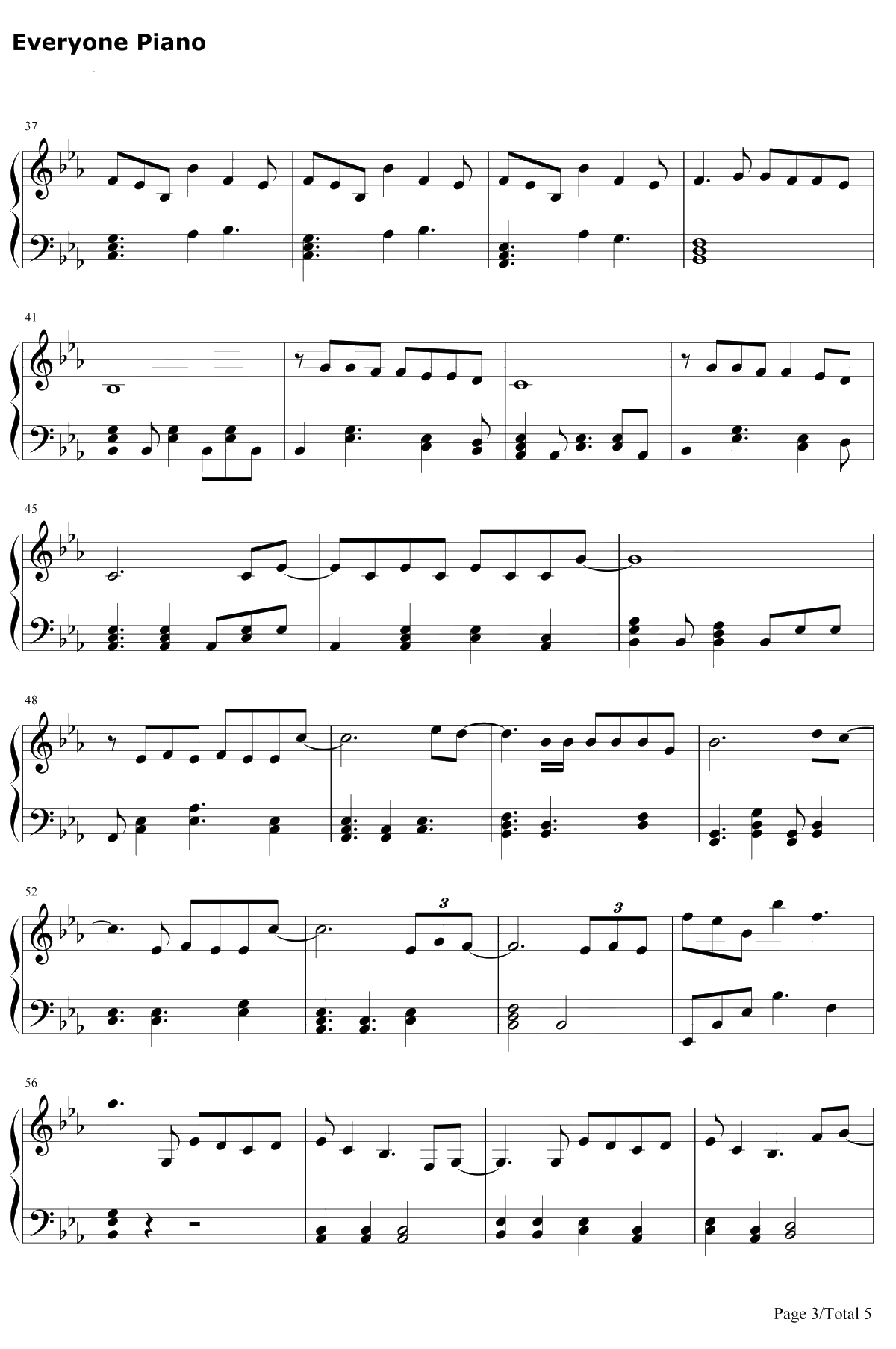 做我自己钢琴谱-王源-献给十八岁3