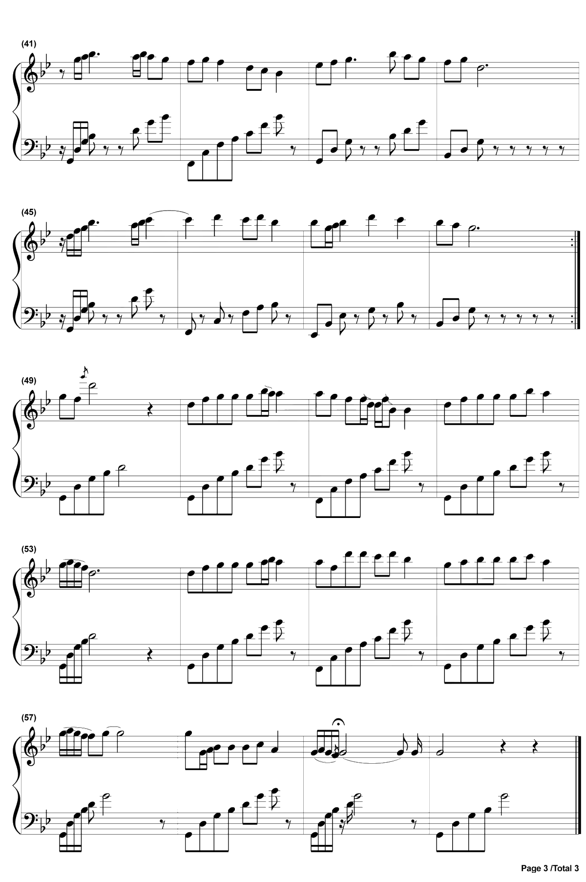 一亿个伤心钢琴谱-蒙面哥李超-我总想找个理由回到相遇的前头3