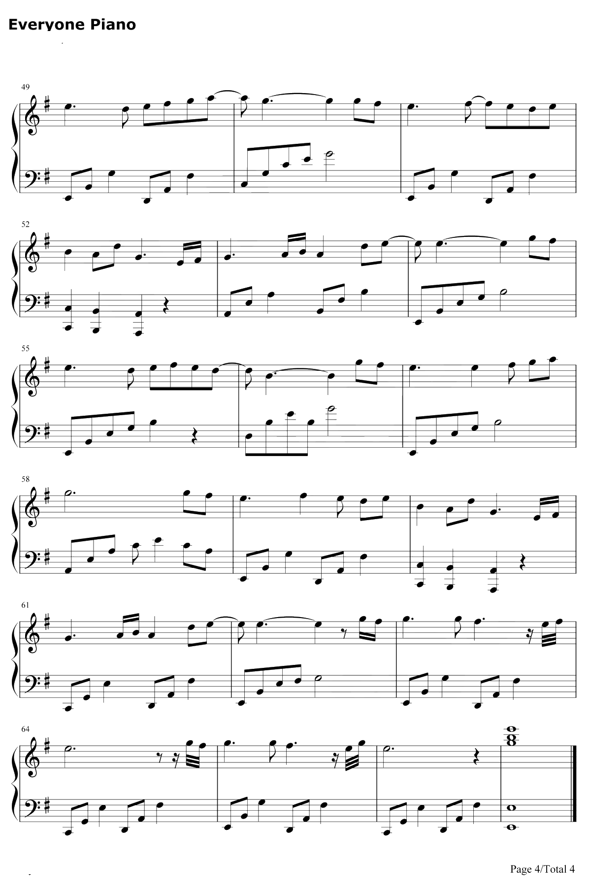 月色思念钢琴谱--赵海洋4