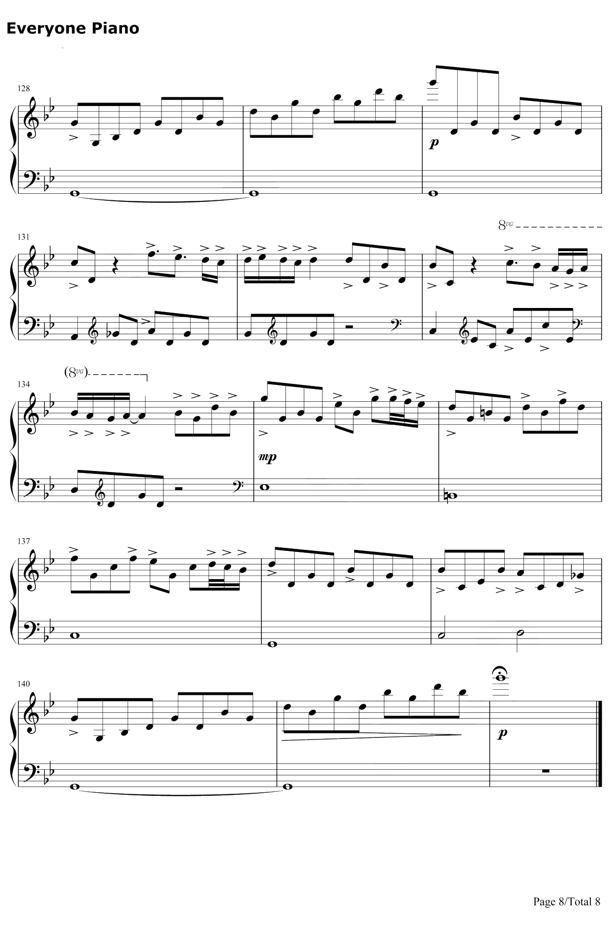 Clubbed to Death钢琴谱-RobDougan-黑客帝国OST8