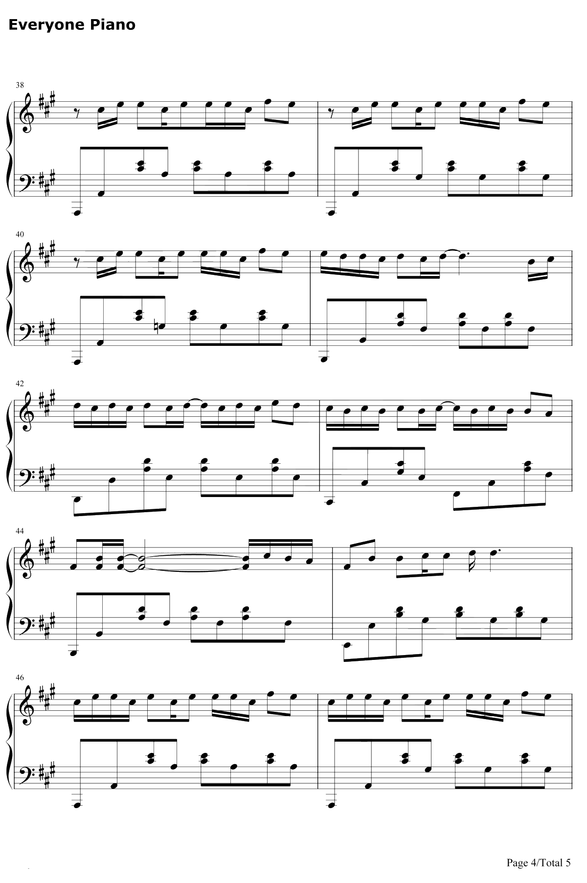 昨日青空钢琴谱-尤长靖-昨日青空同名青春主题曲4