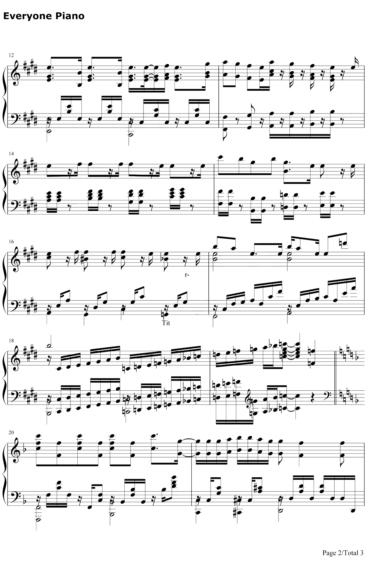 ウザウザ☆わおーっす钢琴谱-白石晴香沼仓爱美-我家的女仆有够烦OP2