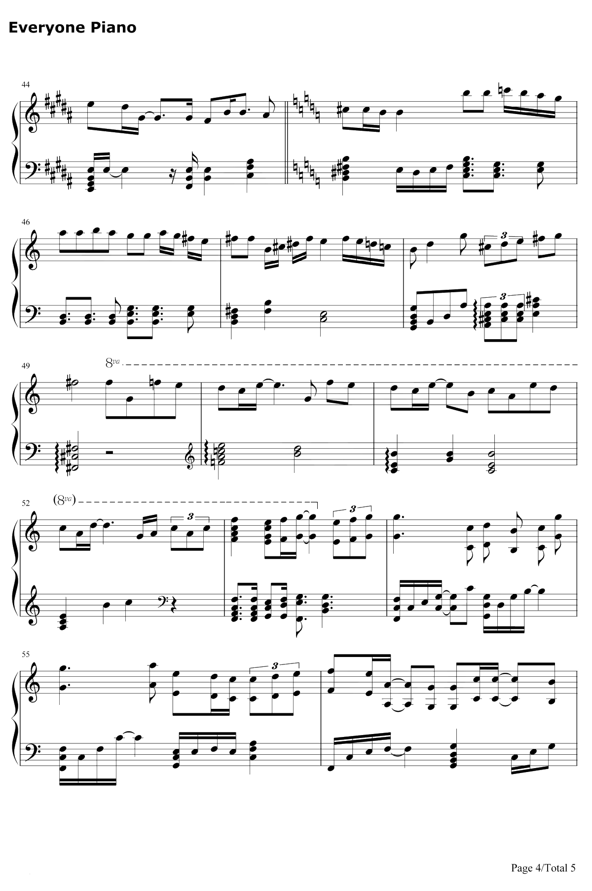 摩天轮的思念钢琴谱-王俊凯-超少年密码插曲4