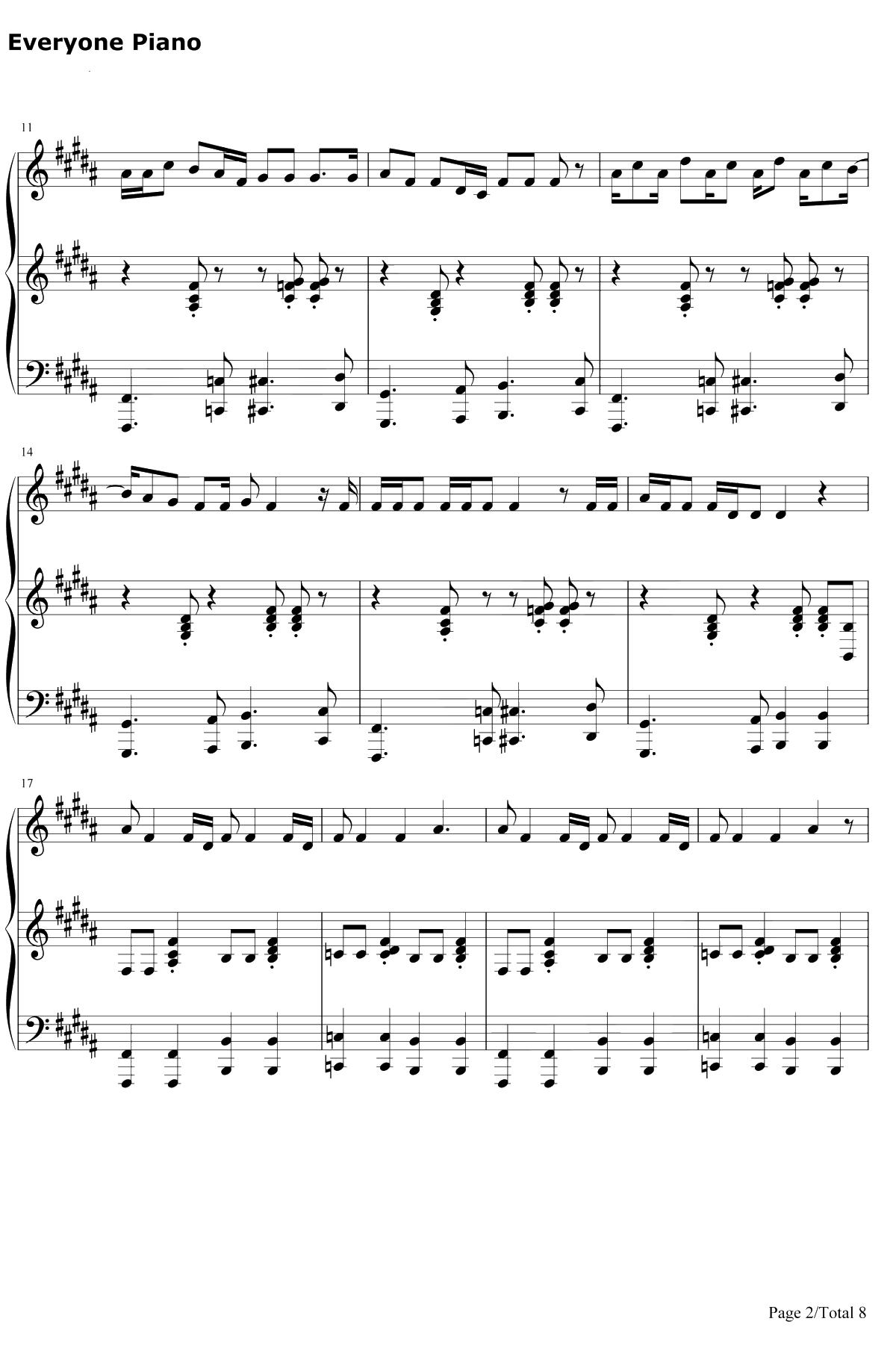 All Star钢琴谱-SmashMouth2