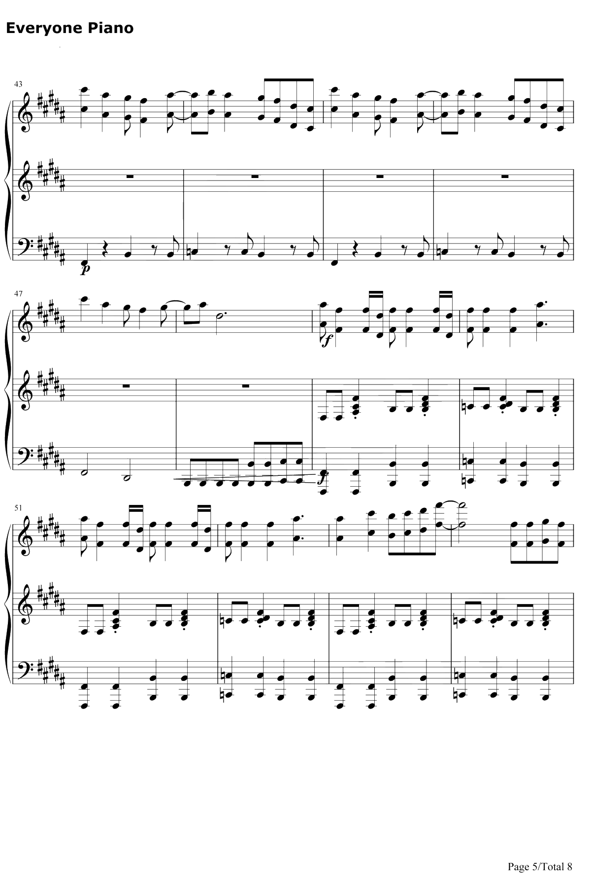 All Star钢琴谱-SmashMouth5