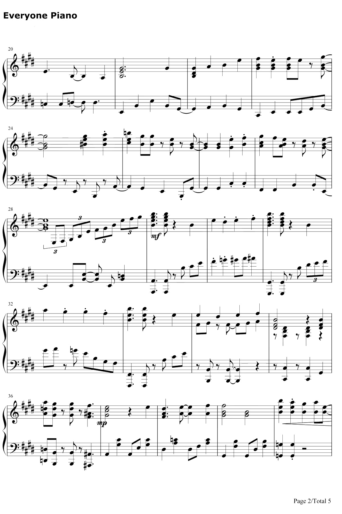 Bitter Sweet Harmony钢琴谱-中岛爱-春原庄的管理人小姐OP2