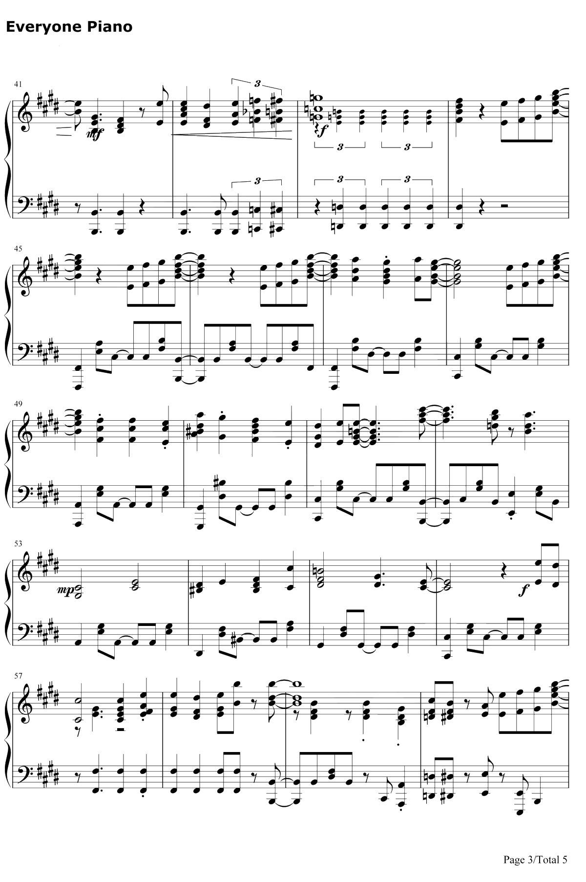 Bitter Sweet Harmony钢琴谱-中岛爱-春原庄的管理人小姐OP3