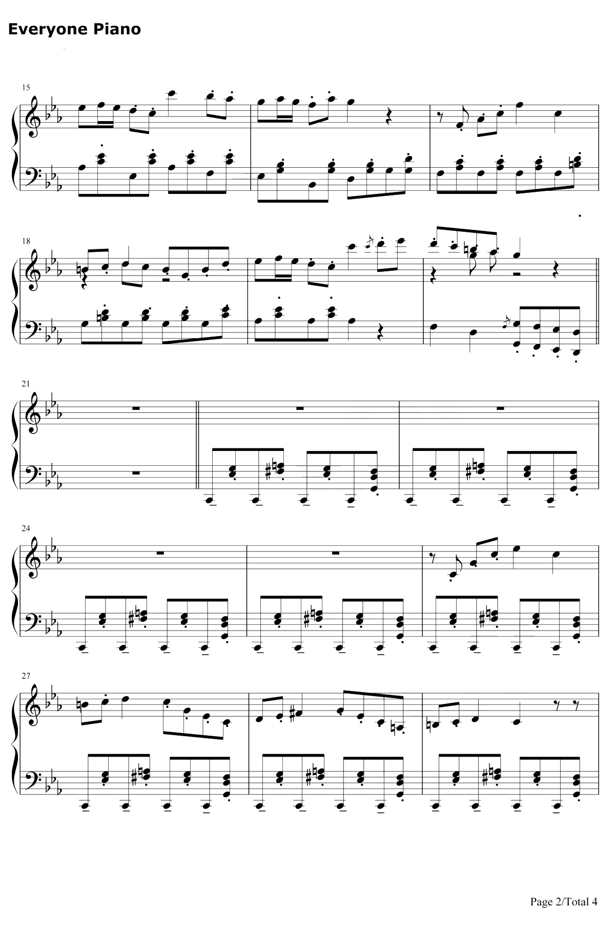 Nyeh Heh Heh钢琴谱-TobyFox-Bonetrousle-UndertaleOST2