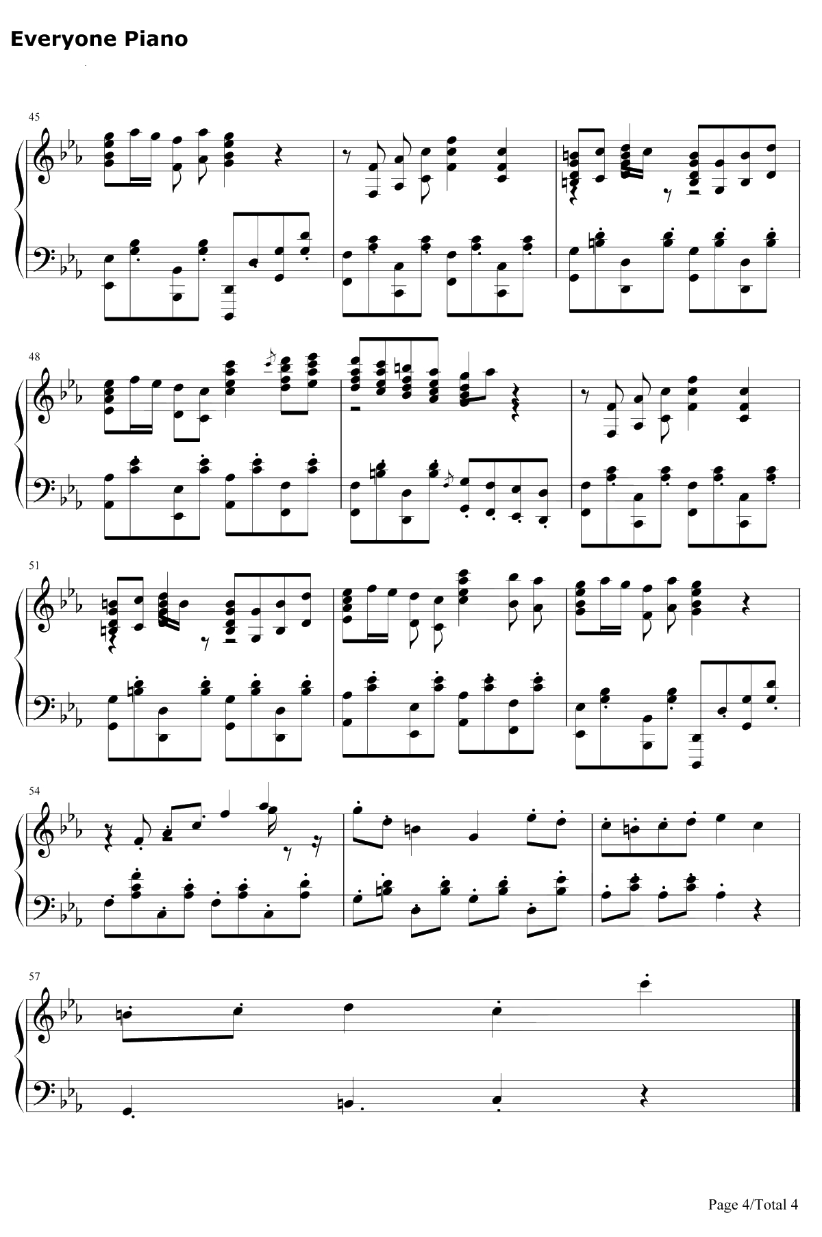 Nyeh Heh Heh钢琴谱-TobyFox-Bonetrousle-UndertaleOST4