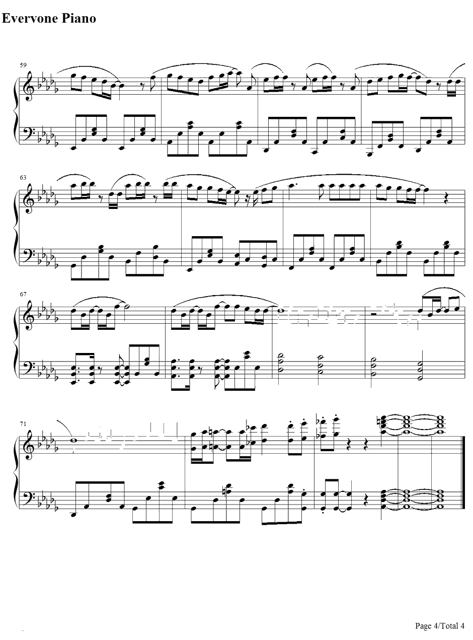 今日までのメロディー钢琴谱-AKB48(大岛优子)-完整版-AKB484