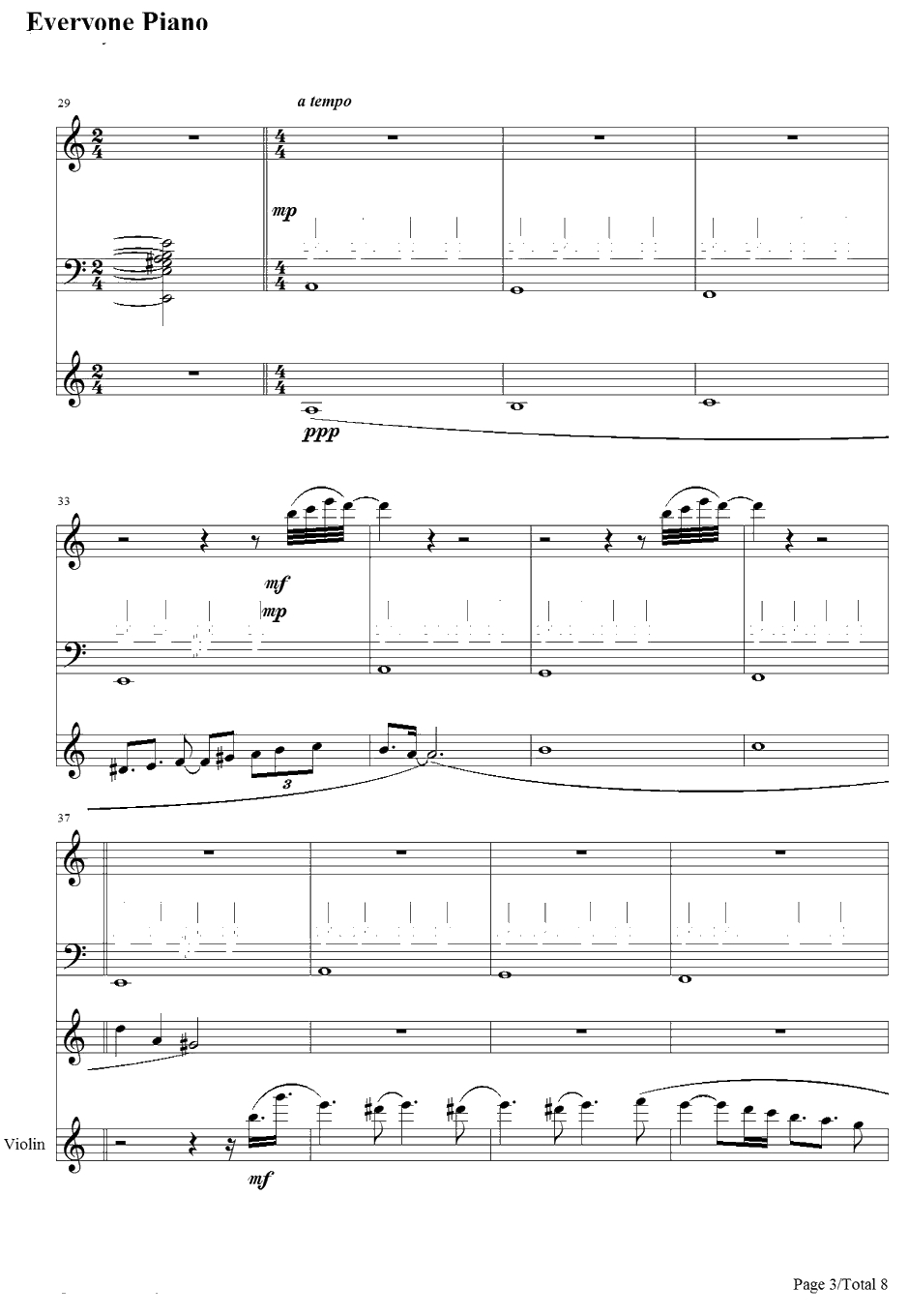 Never Meant to Belong钢琴谱-鹭巣诗郎-死神插曲3