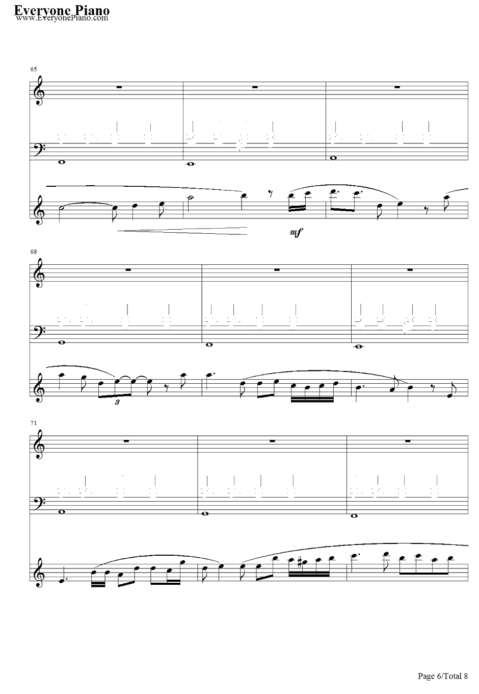 Never Meant to Belong钢琴谱-鹭巣诗郎-死神插曲6