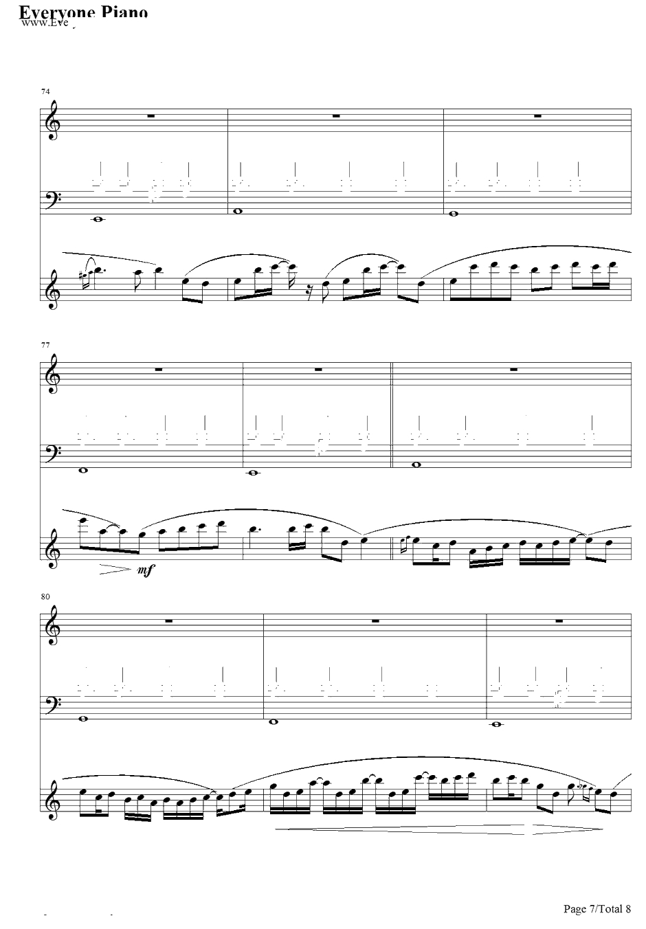 Never Meant to Belong钢琴谱-鹭巣诗郎-死神插曲7