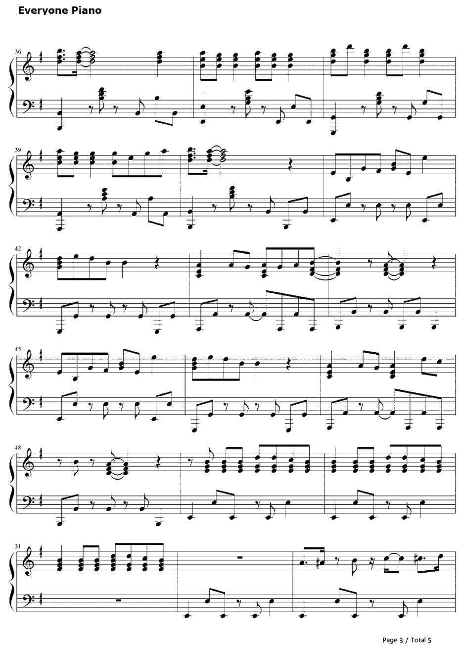 Sexy Love钢琴谱-T-ara3