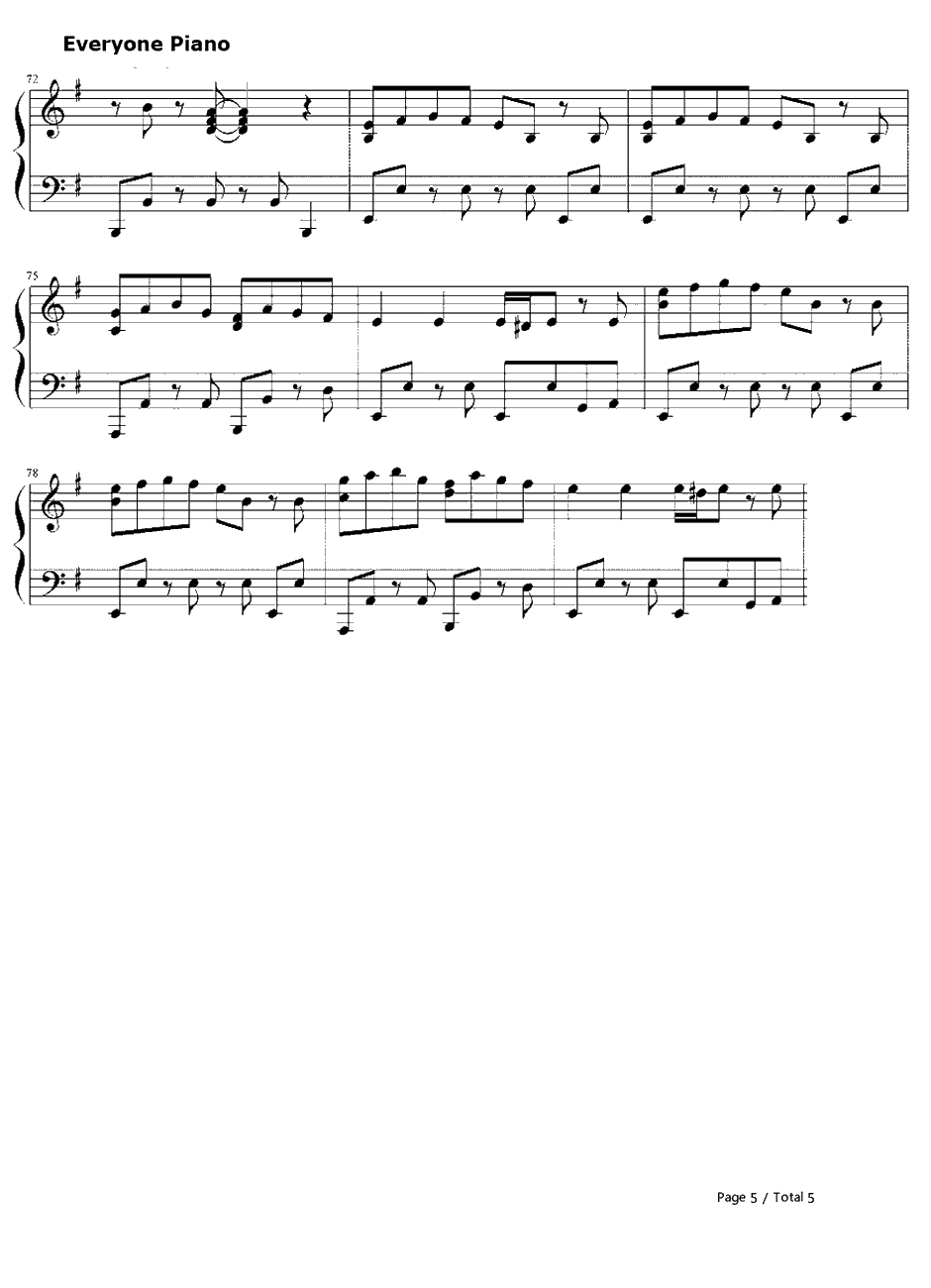 Sexy Love钢琴谱-T-ara5