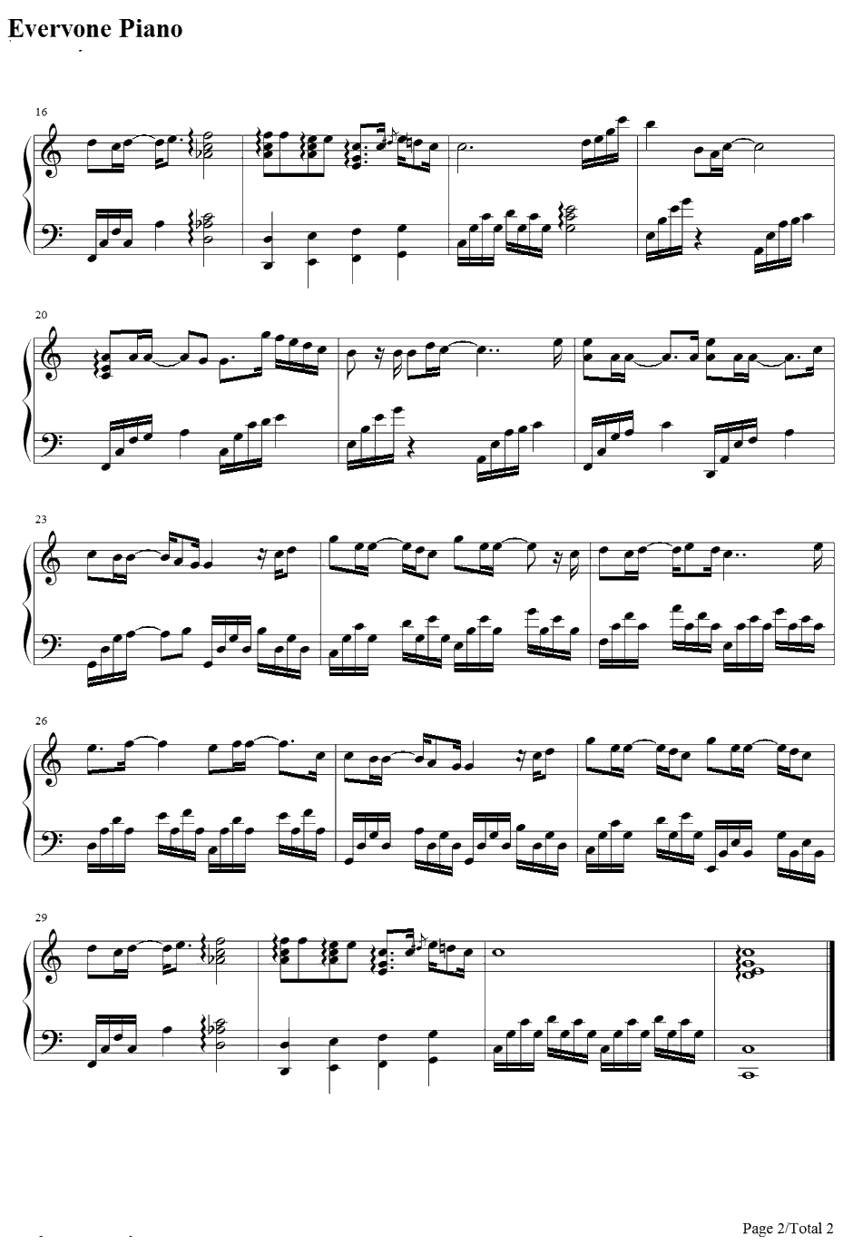 One Fine Spring Day钢琴谱-SuperJunior2