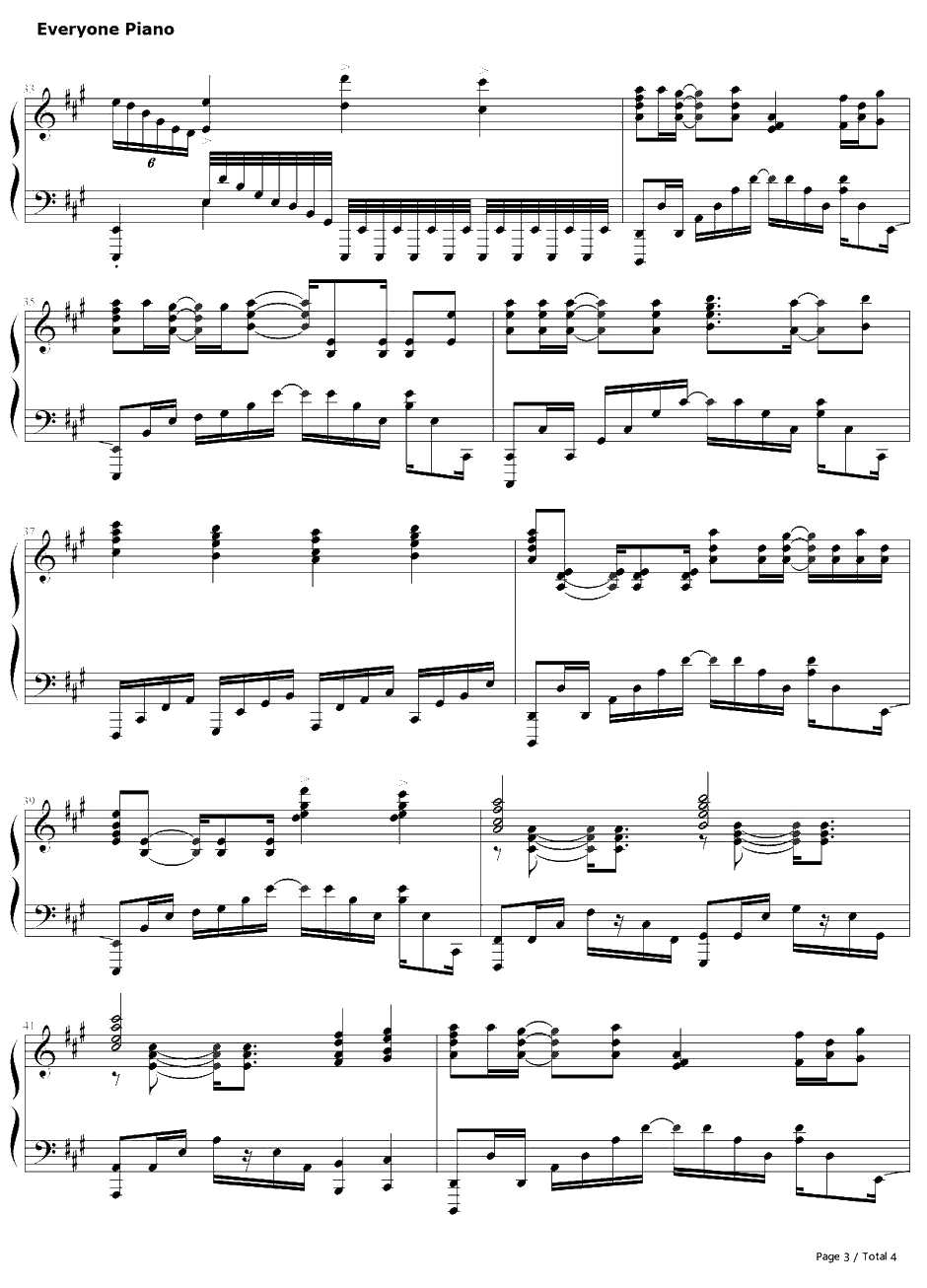 ツナグキズナ钢琴谱-Team.ねこかん[猫]featuring天乙准花-缘之空ED3