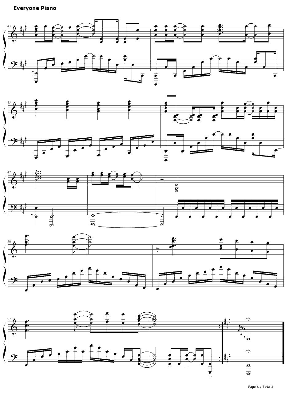 ツナグキズナ钢琴谱-Team.ねこかん[猫]featuring天乙准花-缘之空ED4