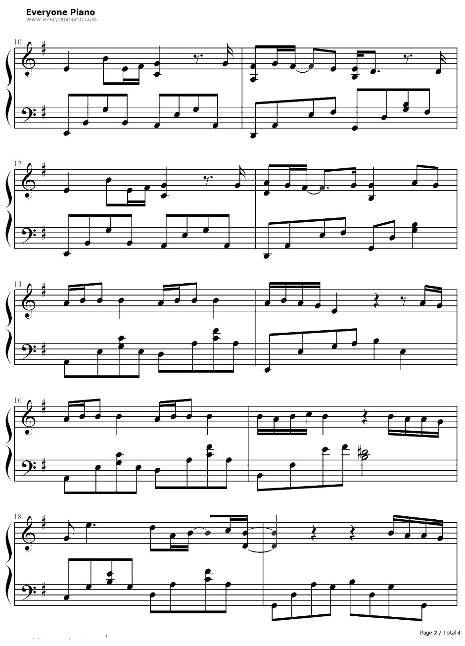 剑伤钢琴谱-李易峰-古剑奇谭插曲2