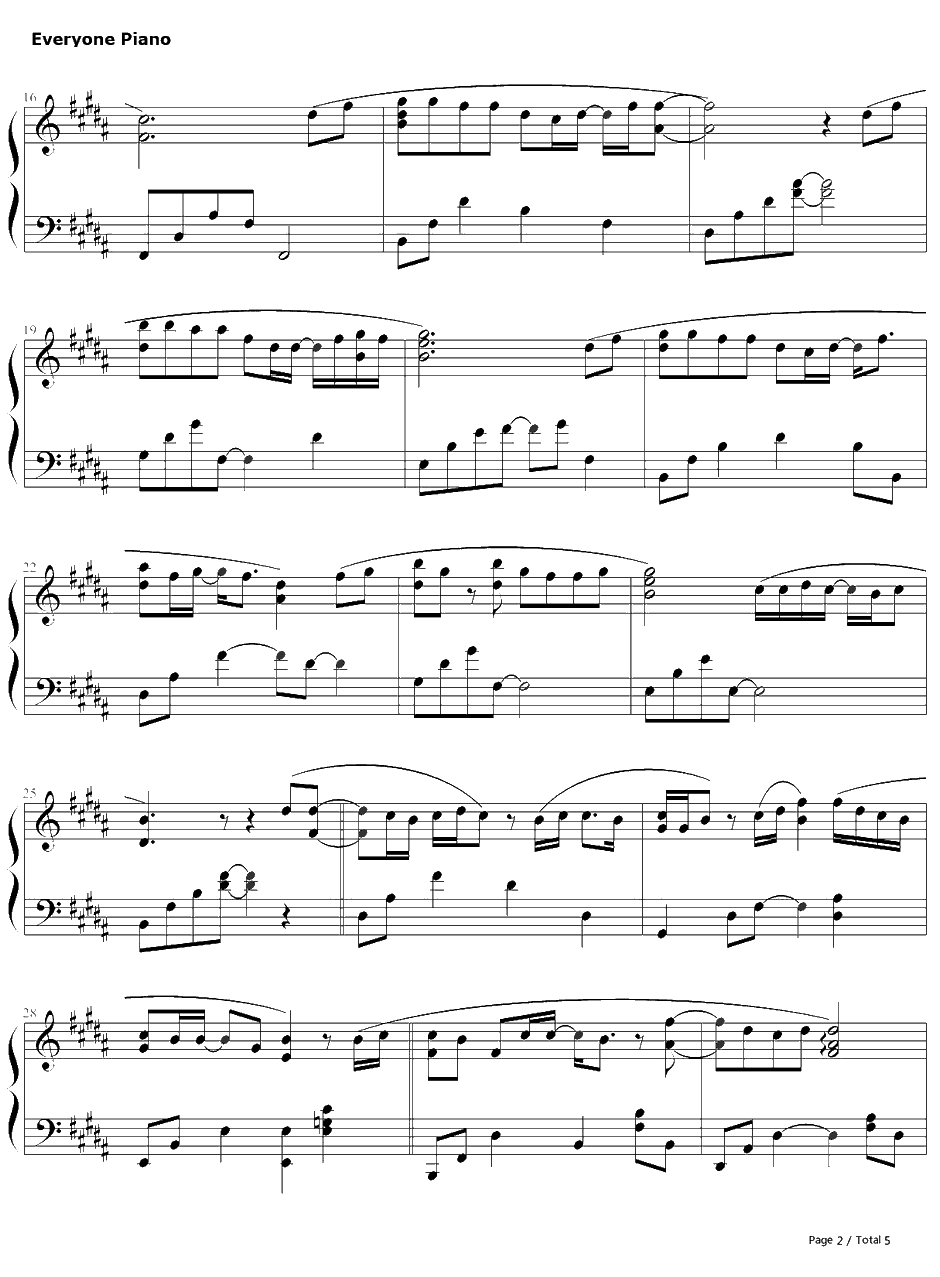 咬住下唇钢琴谱-Esna-BiteMyLowerLip-继承者们OST2