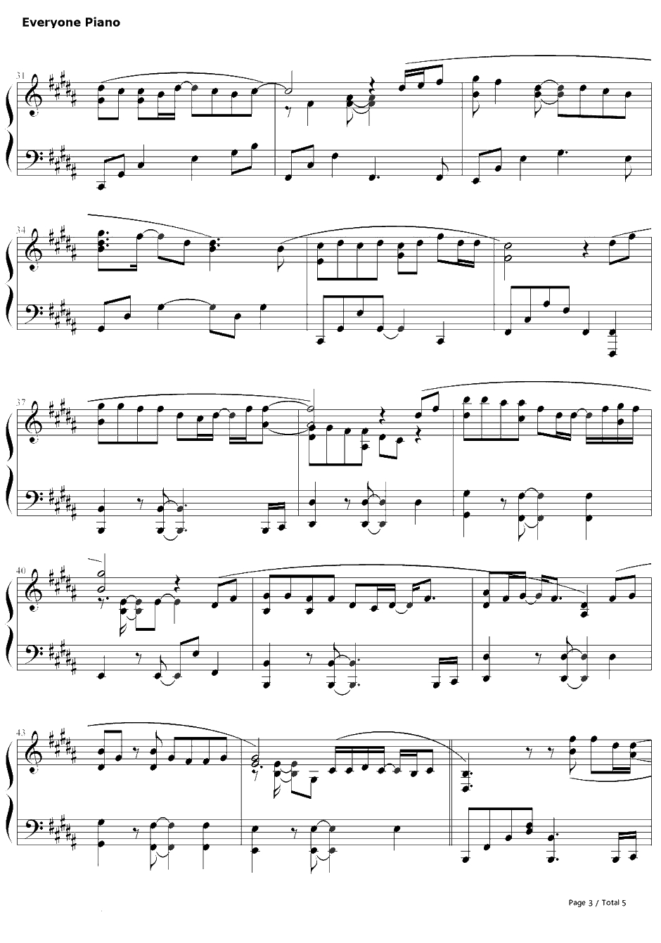 咬住下唇钢琴谱-Esna-BiteMyLowerLip-继承者们OST3