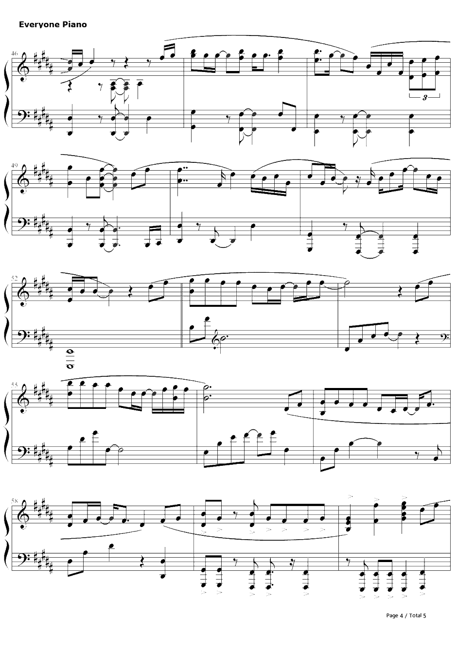 咬住下唇钢琴谱-Esna-BiteMyLowerLip-继承者们OST4