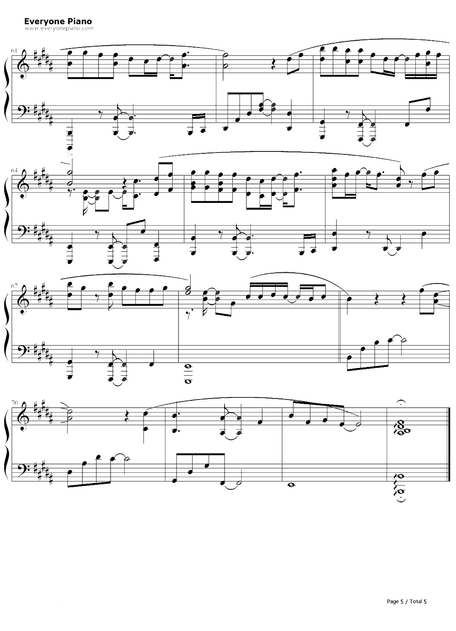 咬住下唇钢琴谱-Esna-BiteMyLowerLip-继承者们OST5