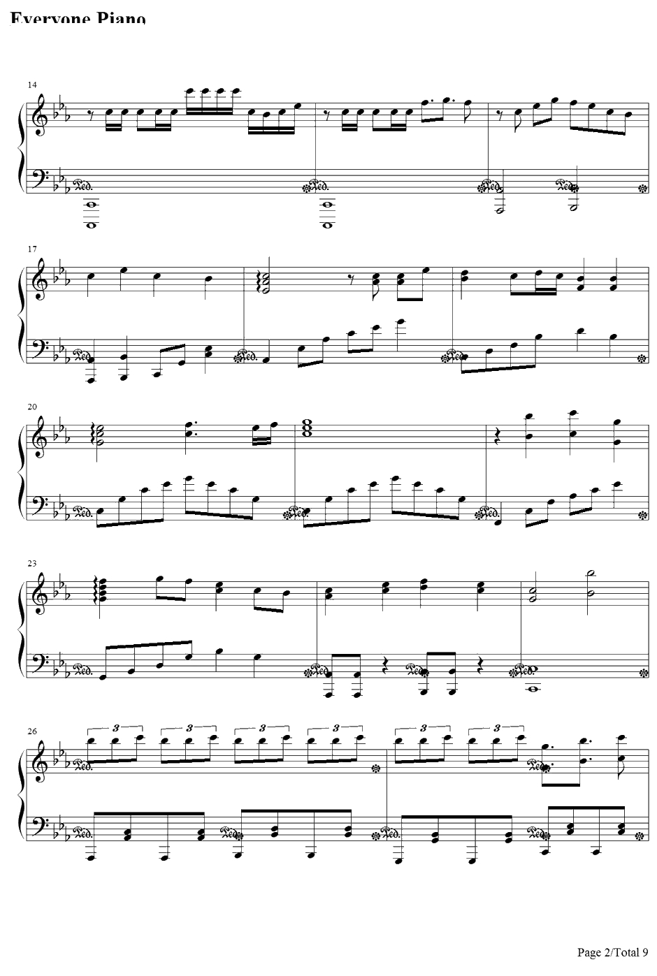 旋转吧!雪月花钢琴谱-歌组雪月花（原田瞳茅野爱衣小仓唯）-回レ！雪月花-机巧少女不会受伤ED2