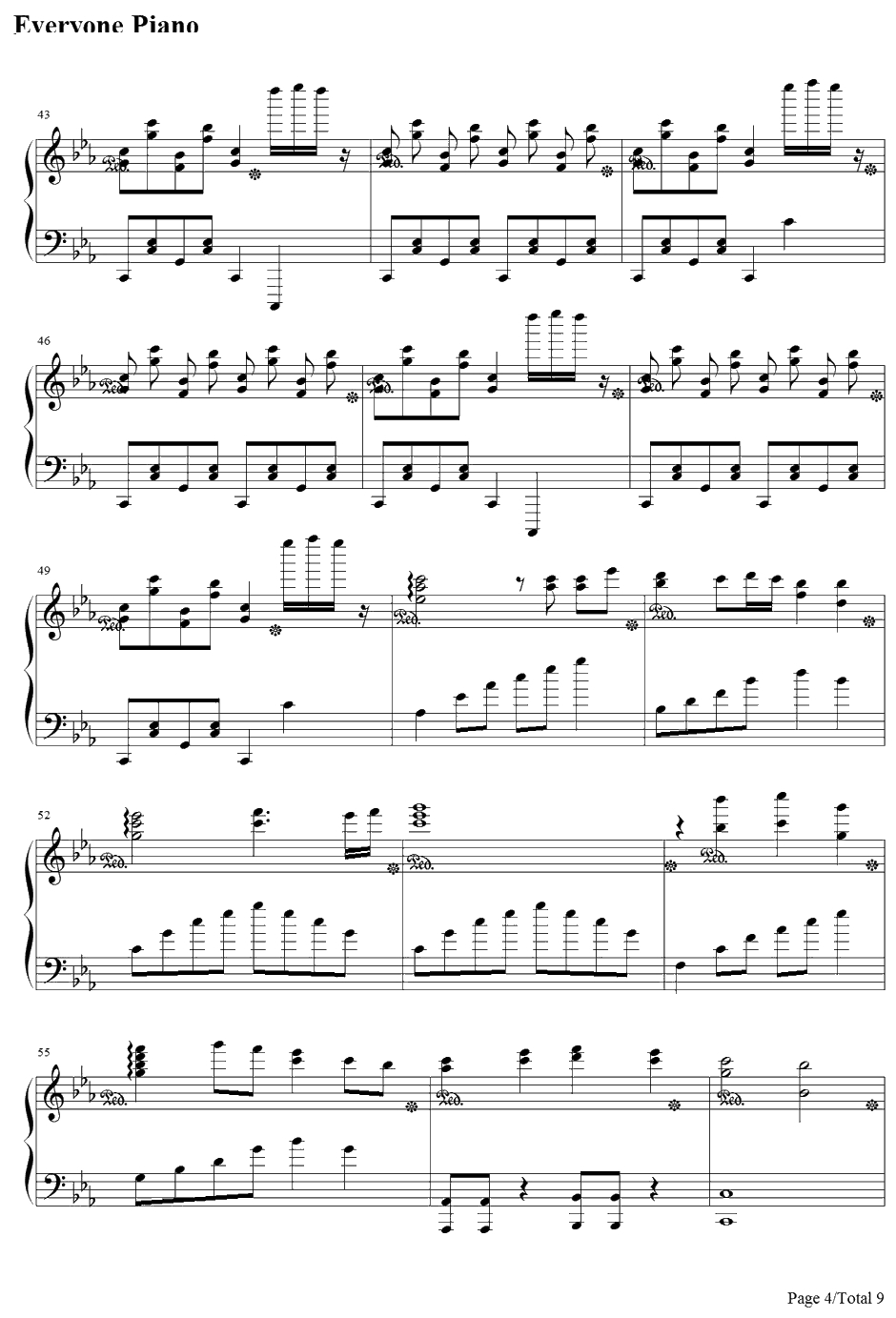 旋转吧!雪月花钢琴谱-歌组雪月花（原田瞳茅野爱衣小仓唯）-回レ！雪月花-机巧少女不会受伤ED4