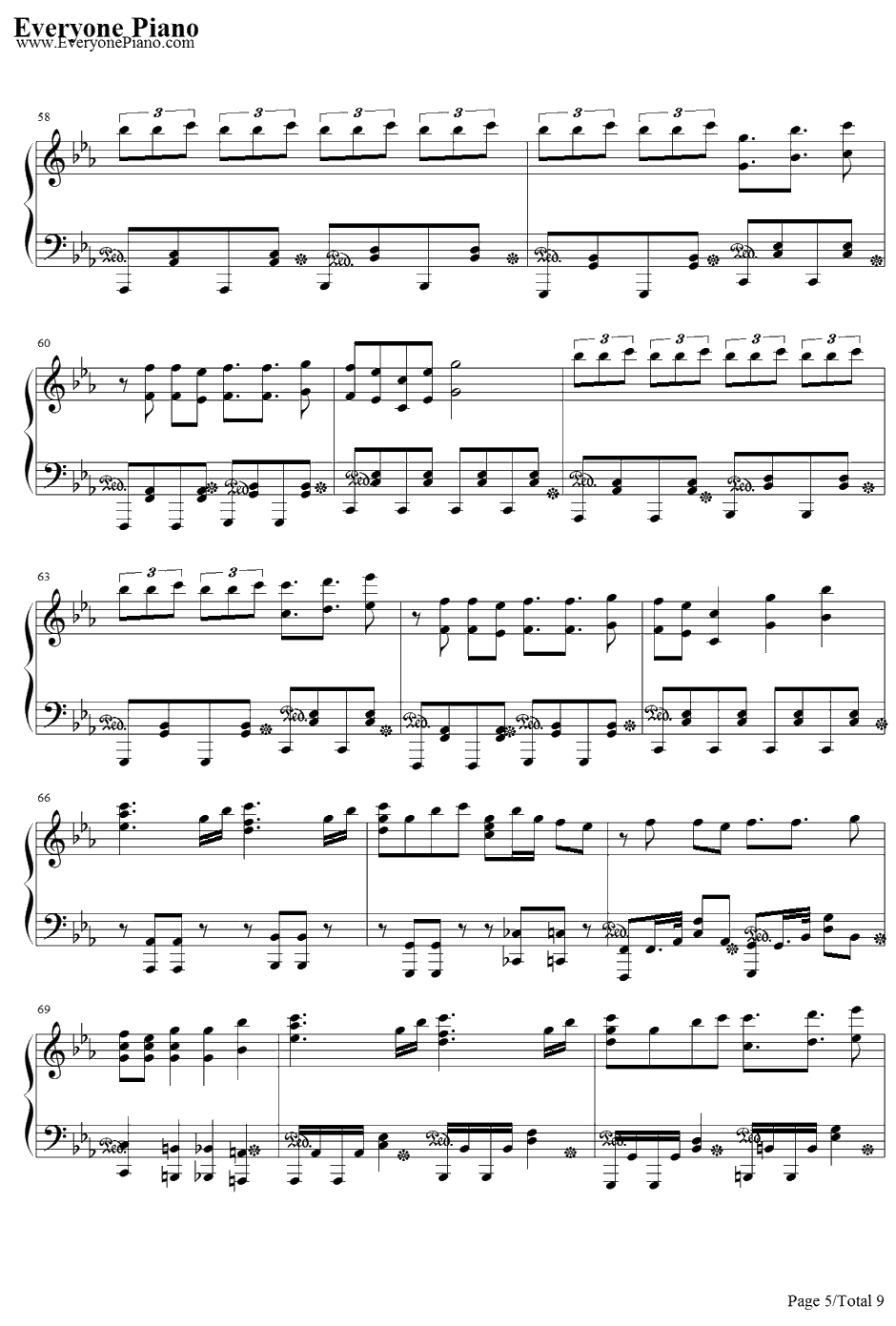 旋转吧!雪月花钢琴谱-歌组雪月花（原田瞳茅野爱衣小仓唯）-回レ！雪月花-机巧少女不会受伤ED5