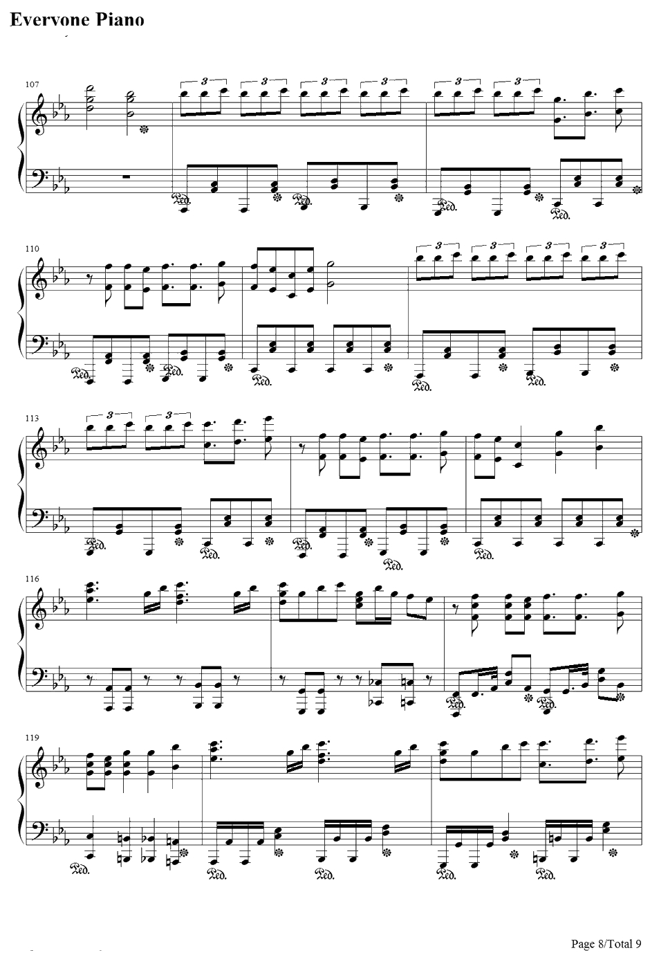 旋转吧!雪月花钢琴谱-歌组雪月花（原田瞳茅野爱衣小仓唯）-回レ！雪月花-机巧少女不会受伤ED8