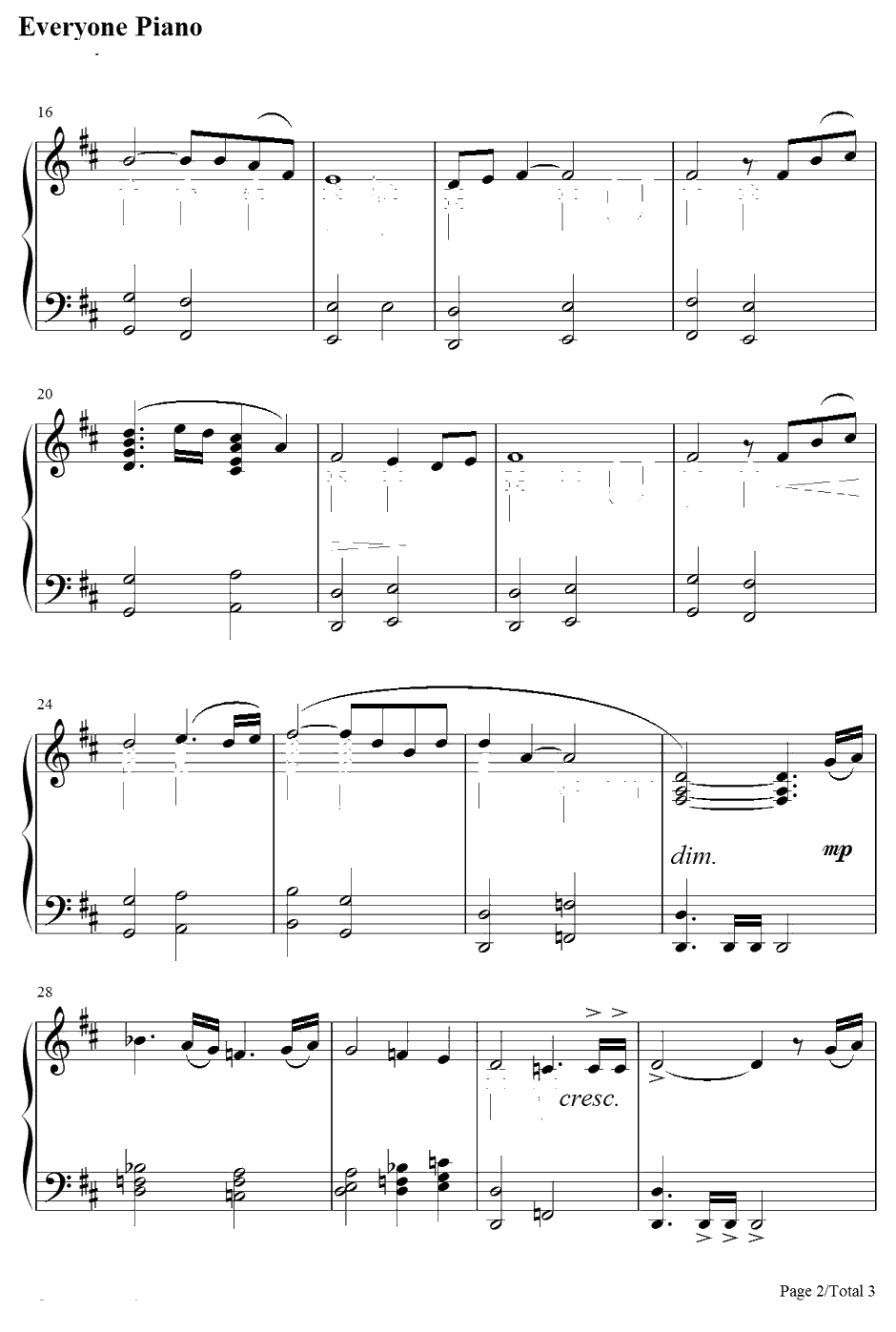 In Dreams钢琴谱-HowardShore-指环王：护戒使者OST2