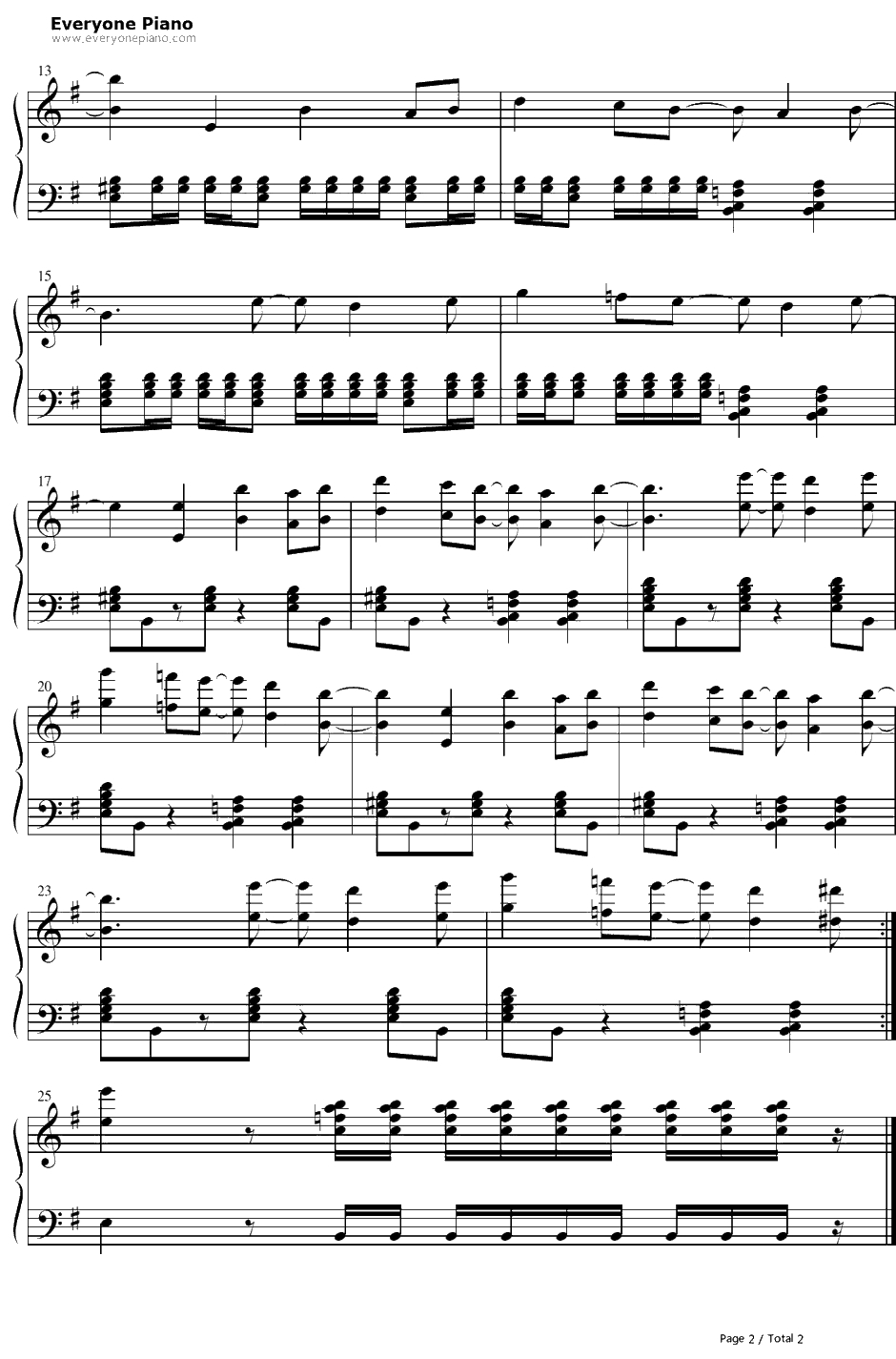 The Beast II钢琴谱-鹭巢诗郎-新世纪福音战士OST2