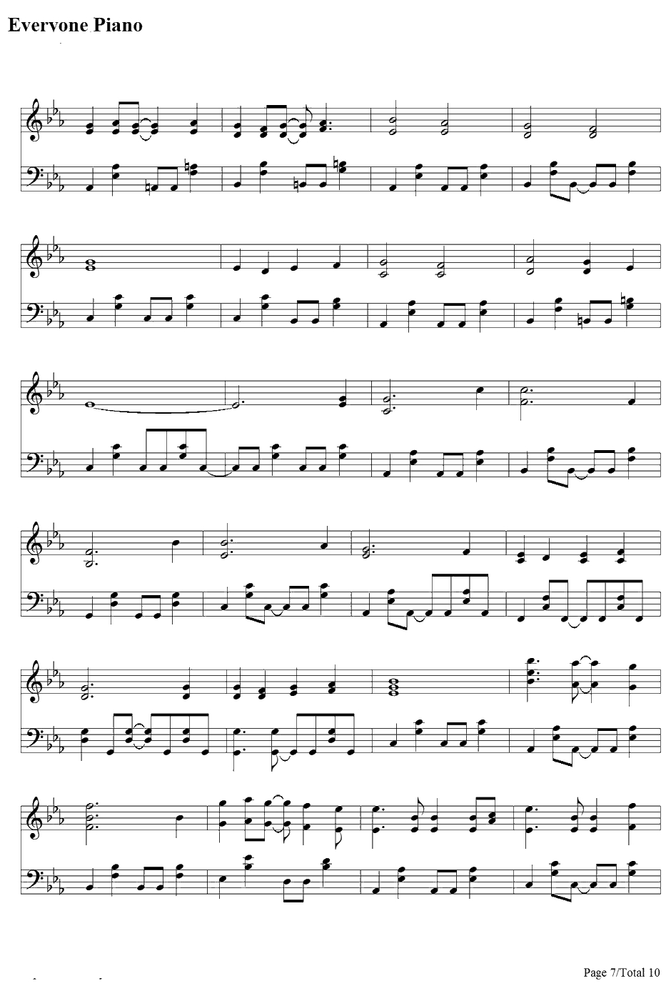 初めての恋が终わる时钢琴谱-初音ミク7