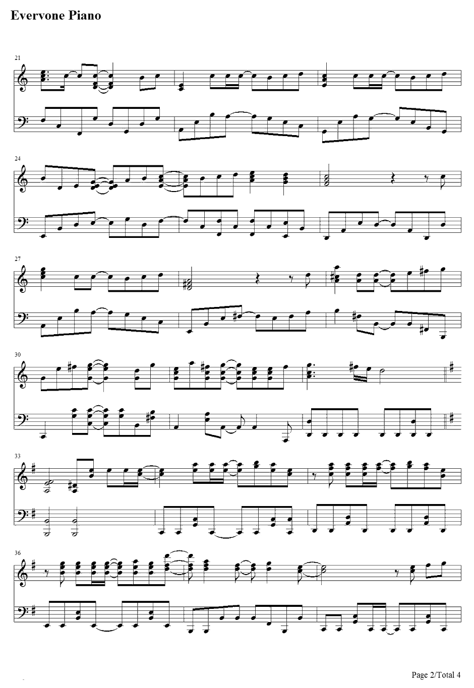 Innocent Starter钢琴谱-水树奈奈-魔法少女奈叶OP2