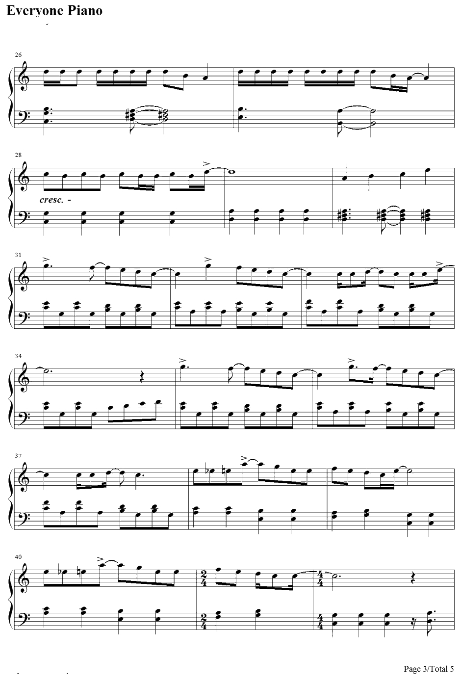 Free Magic钢琴谱-WAG-名侦探柯南ED83