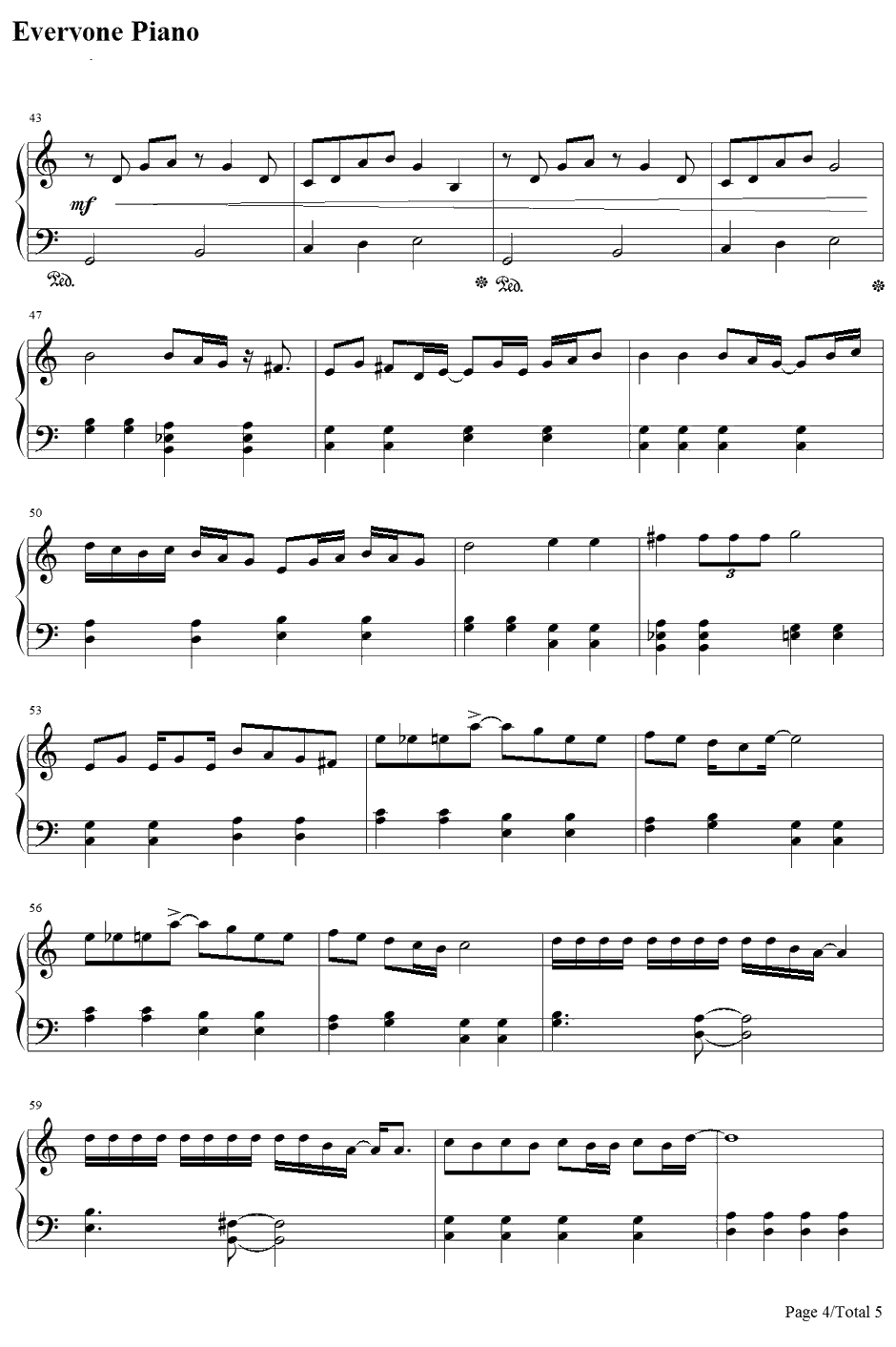 Free Magic钢琴谱-WAG-名侦探柯南ED84