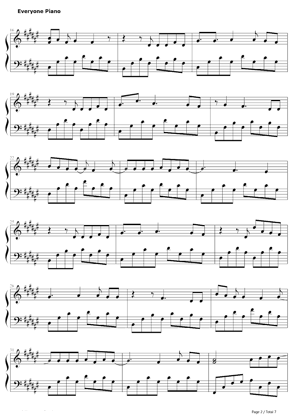 Oh BabyI钢琴谱-MikeAngelo-泰剧浪漫满屋主题曲2